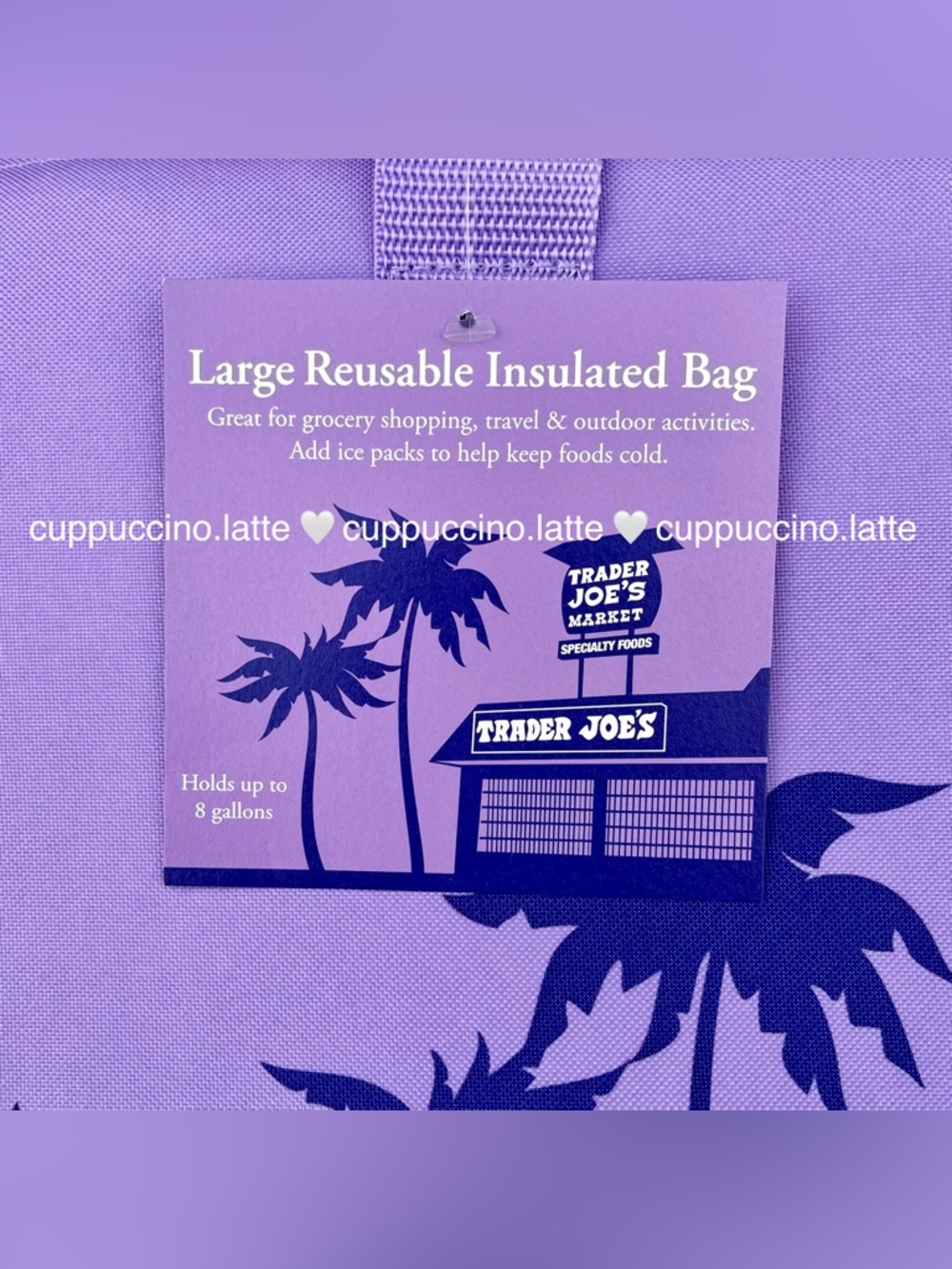 2 NWT✨Trader Joe’s 2026 Limited Edition Lilac Purple Rain Insulated Cooler Totes - Picture 7 of 8